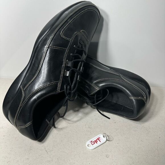 Rockport ProWalker Black Leather Comfort Casual Walking Shoes Lace Up Men's 13W - Picture 1 of 8